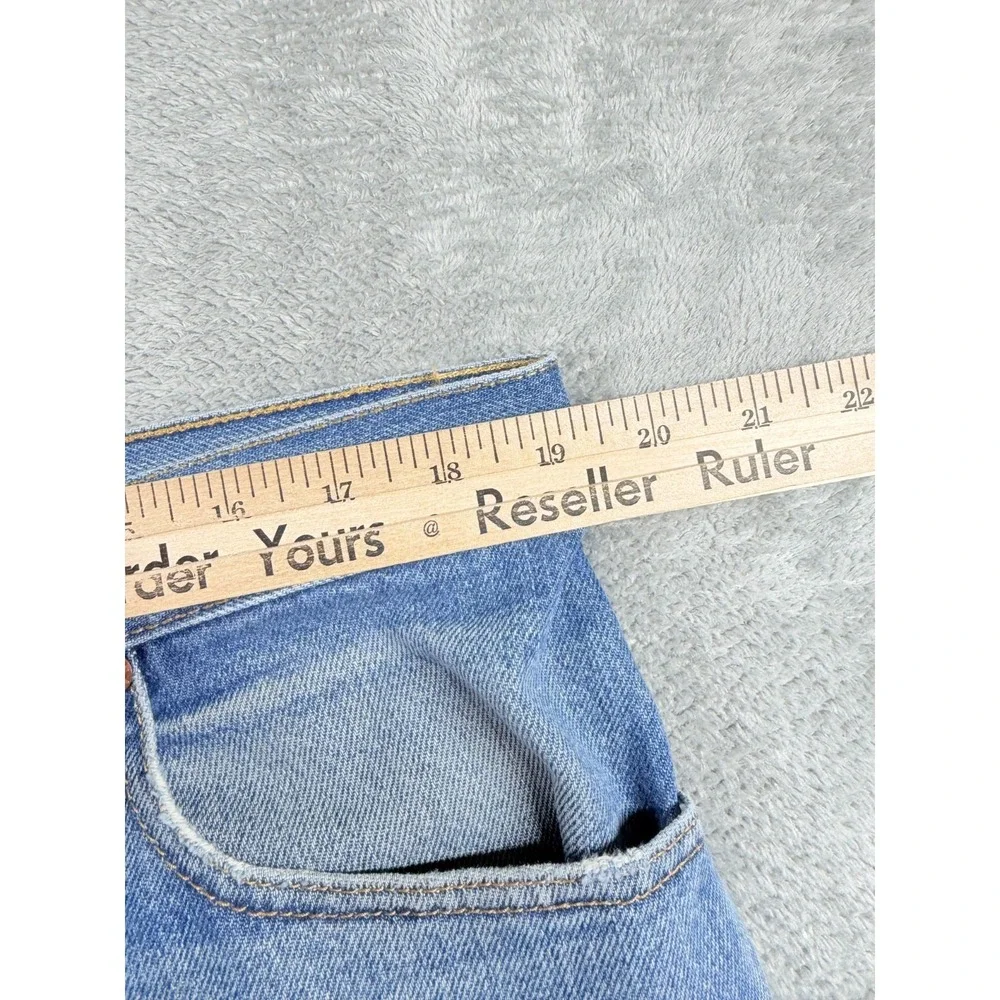 Vtg Levis 517 Boot Cut Jeans 38x30 Light Wash USA Made Distressed